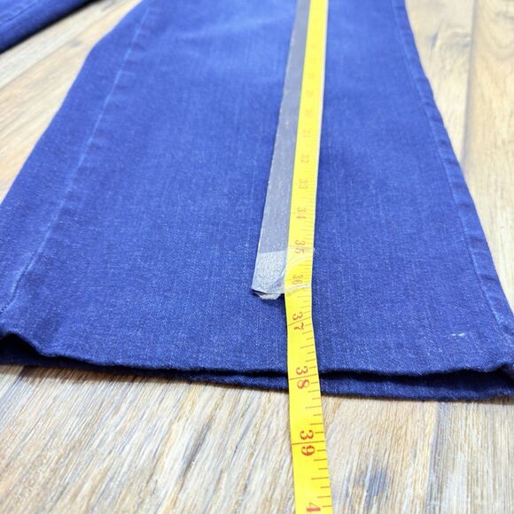 Talbots Jeans Womens 12 Wide Leg Button Denim Trouser High Rise - Picture 10 of 15